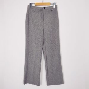 Yiban Women's Plaid High Rise Pants in Gray Size Small Office Business Casual